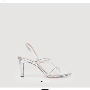 Sandro Silver Strappy Heels